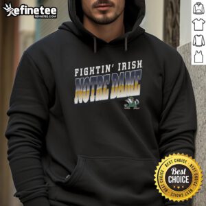 Alt Text: Premium Notre Dame Fighting Irish polished hoodie featuring the iconic logo, perfect for fans and stylish wear.