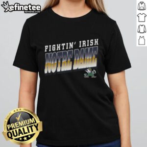 Premium Notre Dame Fighting Irish polished ladies tee featuring vibrant colors and stylish design for fans.