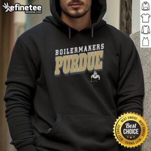 Premium Purdue Boilermakers Vintage Polished Hoodie in black with logo, perfect for fans and casual wear.