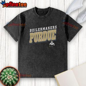 Alt Text: Premium Purdue Boilermakers Vintage Polished Washed T-Shirt in navy blue, featuring a classic logo and soft fabric.