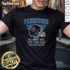Alt Text: Premium Tennessee Titans Football helmet t-shirt in two-tone blue, featuring Bussin With The Boys design.