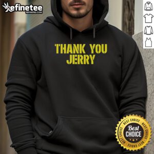 Alt Text: Premium Thank You Jerry Green Bay Packers Hoodie in vibrant green with team logo, perfect for fans and game day.