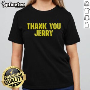 Premium Thank You Jerry Green Bay Packers Ladies Tee showcasing stylish design for female fans.