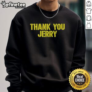 Alt Text: Premium Thank You Jerry Green Bay Packers Sweatshirt featuring team colors and logo, perfect for fans and collectors.