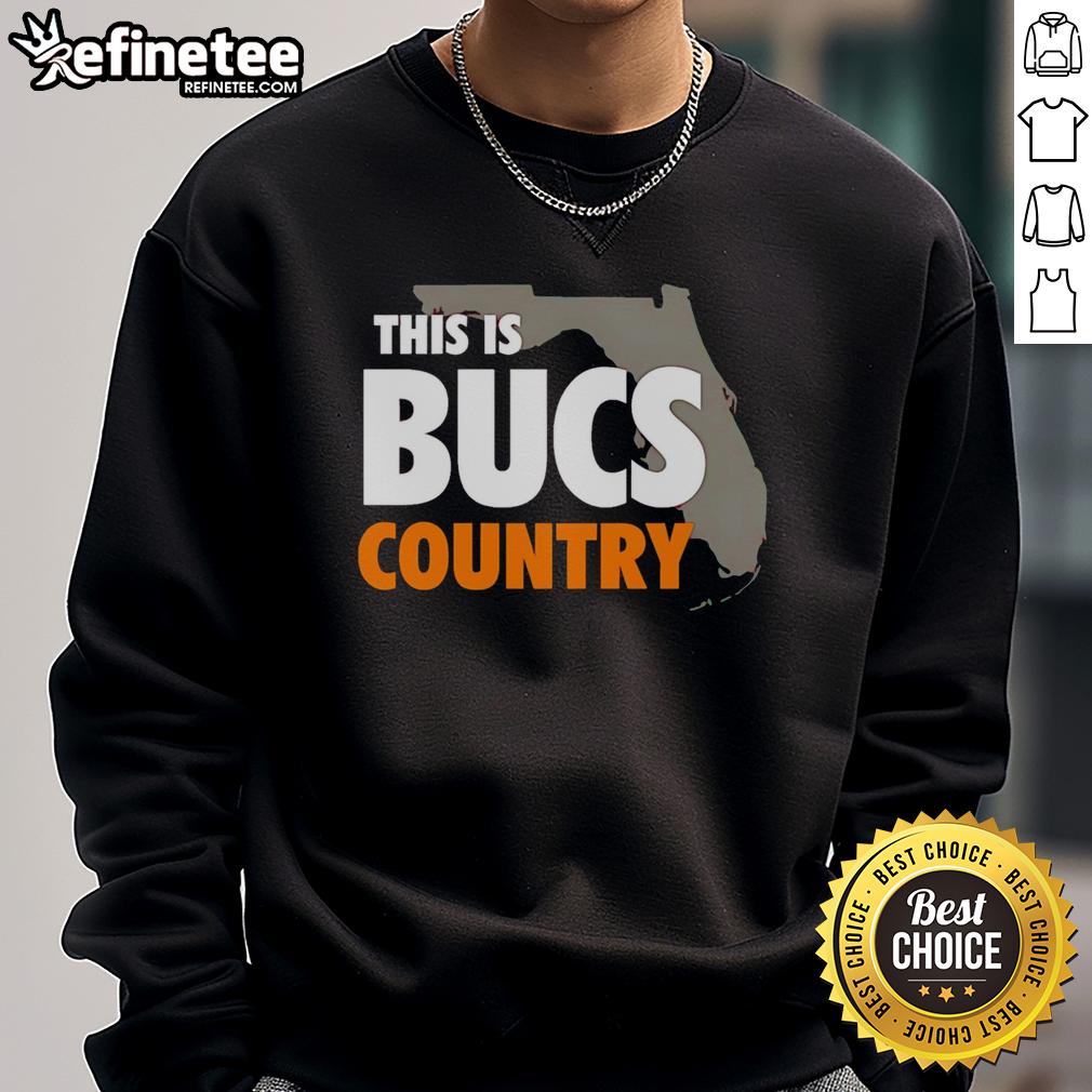 Premium This Is Bucs Country Sweatshirt featuring bold team colors and logo, perfect for fans supporting the Buccaneers.