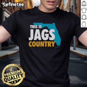Alt Text: Premium This Is Jags Country T-Shirt featuring bold graphics and a comfortable fit for fans of the Jaguars.
