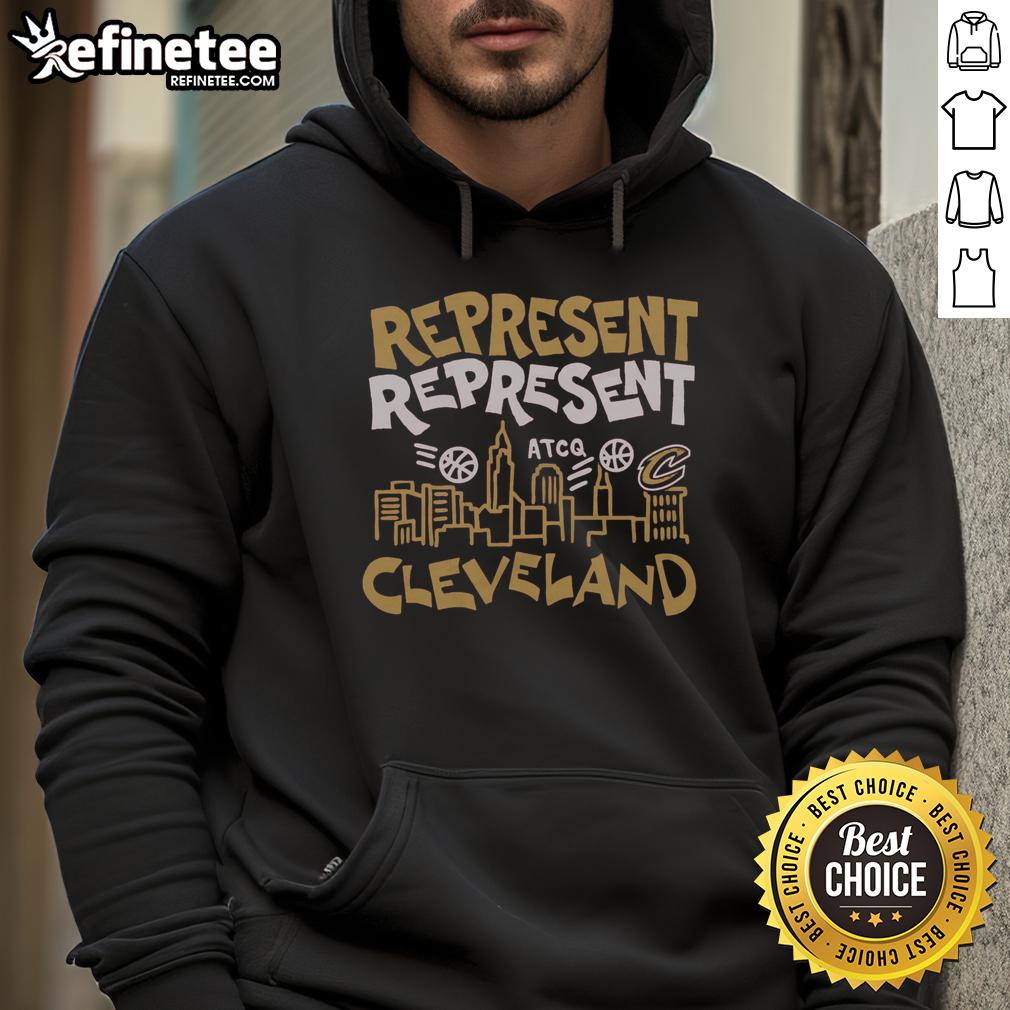 Alt Text: Stylish 'A Tribe Called Quest x Cleveland Cavaliers' hoodie showcasing vibrant design and team spirit. Perfect for fans!