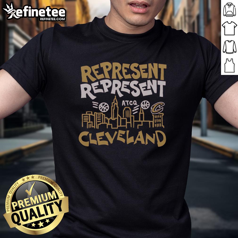 Pretty A Tribe Called Quest X Cleveland Cavaliers Represent T-Shirt featuring vibrant colors and iconic logo design.