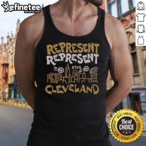 Pretty A Tribe Called Quest X Cleveland Cavaliers Represent Tank Top featuring bold graphics and vibrant colors.