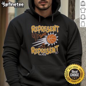 Alt Text: Stylish Pretty A Tribe Called Quest X Phoenix Suns hoodie featuring vibrant colors and unique design perfect for fans.