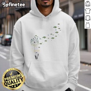 Pretty dandelion flower with North Dakota State Bison football logo on a cozy hoodie, perfect for fans and nature lovers.
