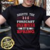 Pretty Despite The Forecast Live Like It's Spring Christmas T-Shirt featuring a vibrant design for festive winter fashion.