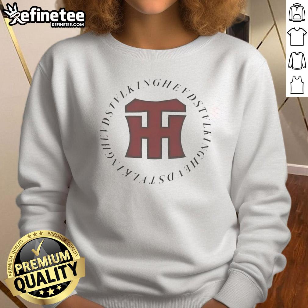 Pretty Talking Heads 1982 sweatshirt featuring vibrant colors and iconic band logo, perfect for retro music fans.
