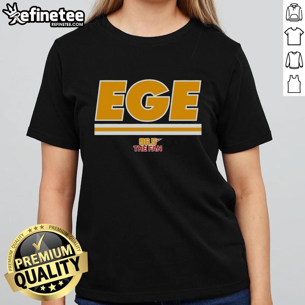 Top EGE Kansas City Chiefs Football Ladies Tee from 96.5 The Fan, featuring team colors and logo for passionate fans.