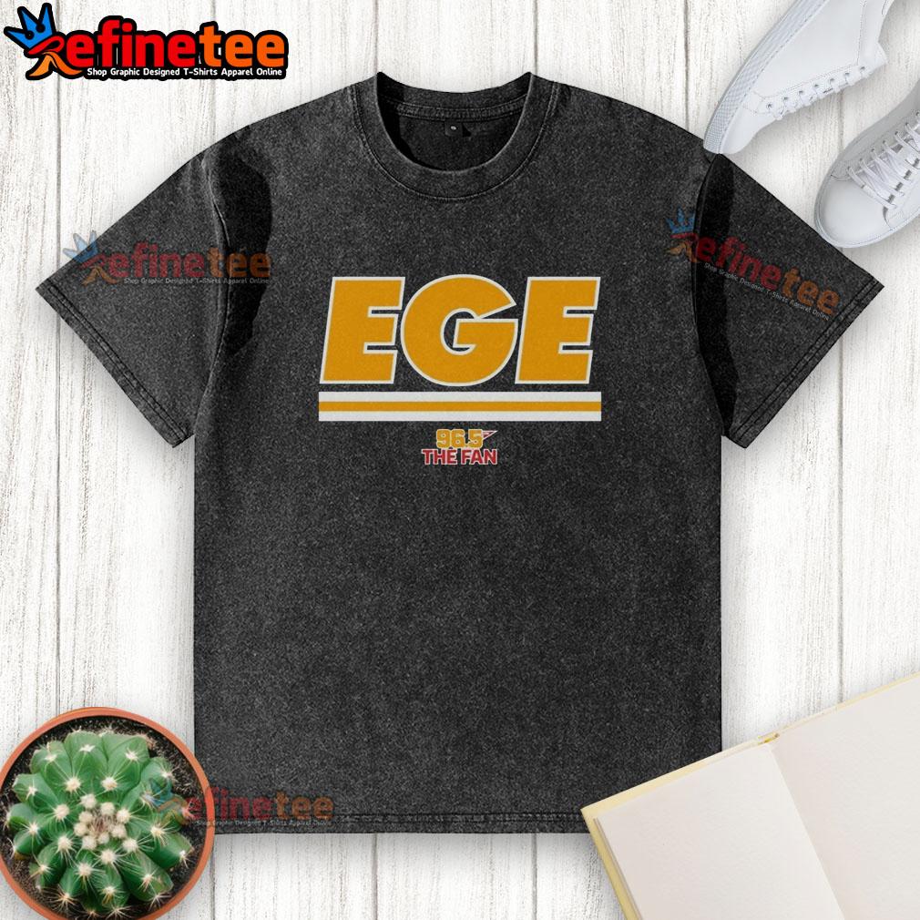 Alt Text: Kansas City Chiefs football washed t-shirt from 96.5 The Fan, featuring team logo and vibrant colors.