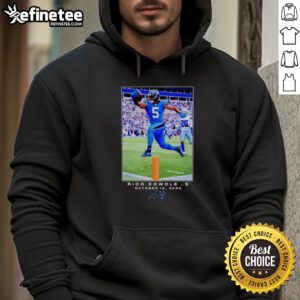 Alt Text: Top Rico Dowdle Carolina Panthers NFL Flash Features Week 6 Hoodie in black with team logo and stylish design.