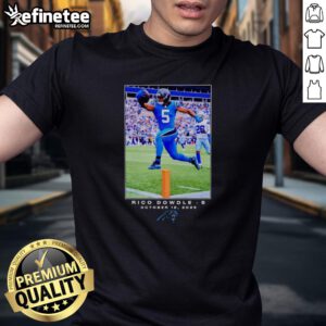 Top Rico Dowdle Carolina Panthers NFL Flash Features Week 6 T-Shirt showcasing team colors and player graphics.