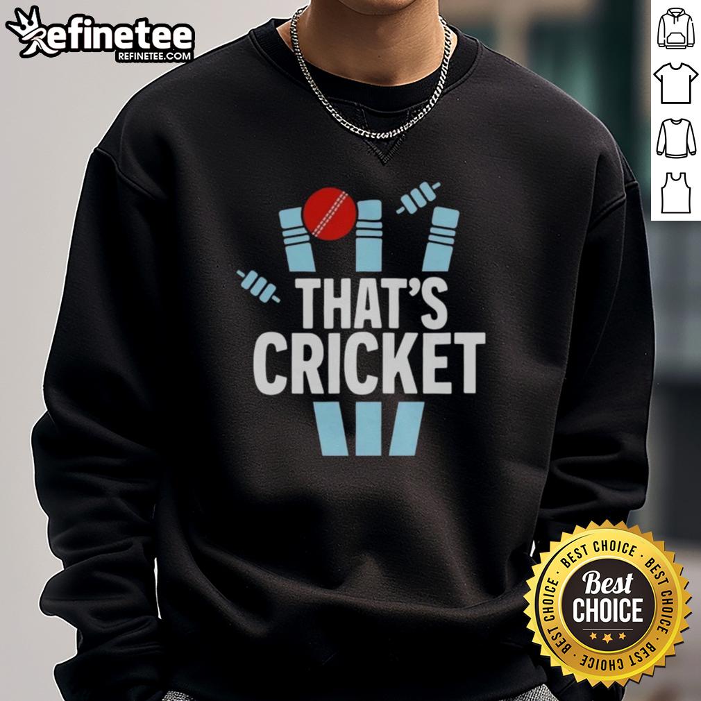 Awesome That's Cricket logo sweatshirt featuring a stylish design and comfortable fit for cricket enthusiasts.