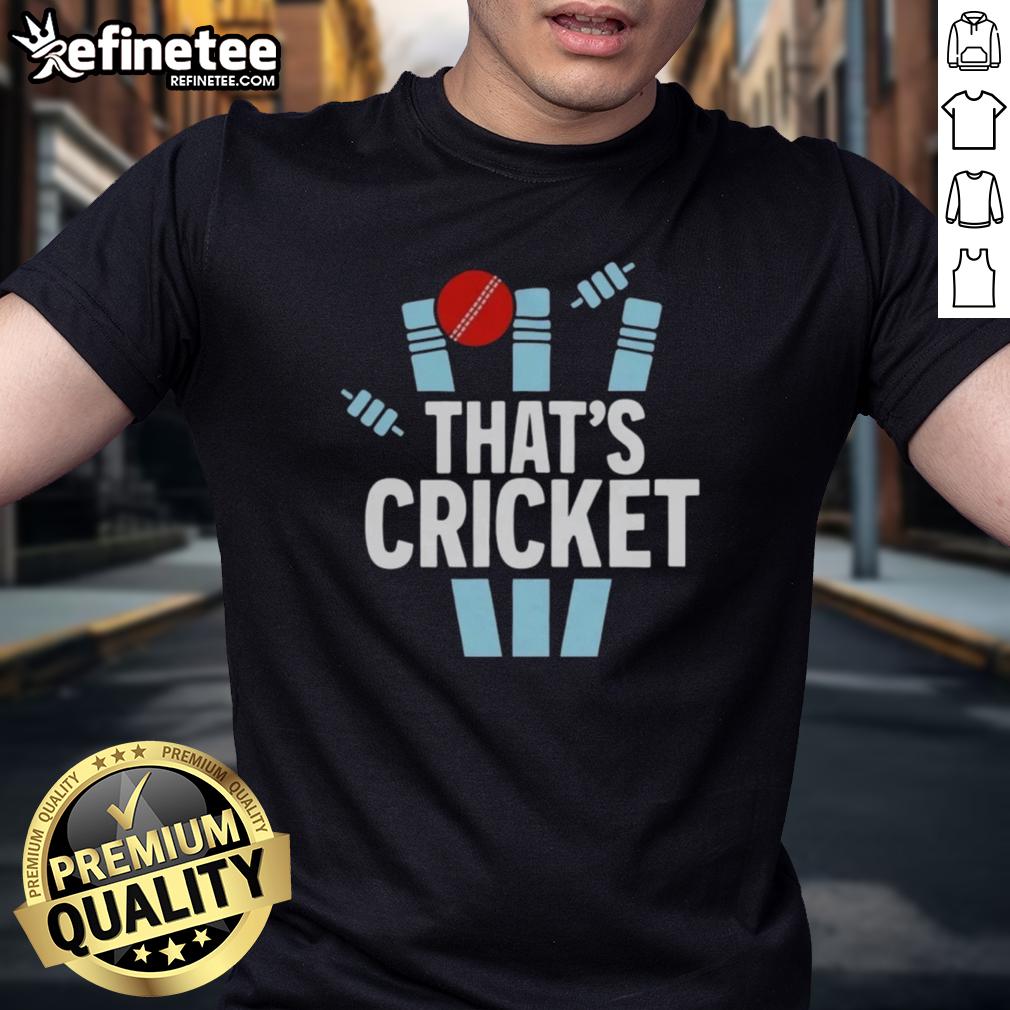 Awesome That's Cricket logo T-shirt featuring a bold design, perfect for cricket fans and casual wear enthusiasts.