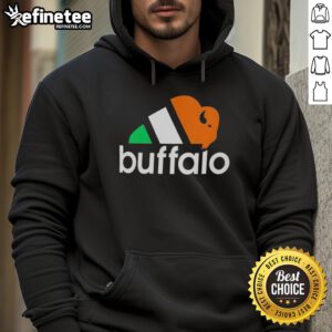 Buffalo Bills logo parody hoodie featuring 'Awesome: The City with Three Seasons' design, perfect for fans.