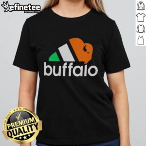 Buffalo Bills logo parody on a stylish ladies tee celebrating the awesome city with three seasons.