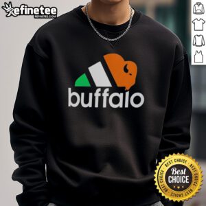 Awesome Buffalo Bills logo parody sweatshirt showcasing the city's unique three-season vibe.