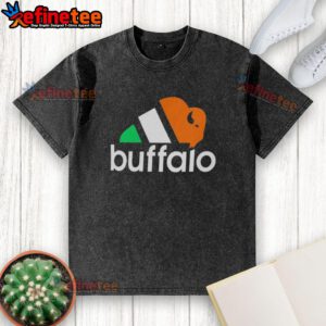 Buffalo Bills logo parody on a washed t-shirt, celebrating the city with three seasons in a fun and stylish design.