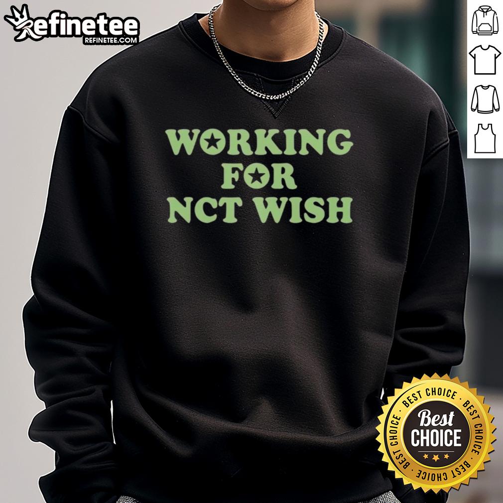 Cozy Hot Working for NCT Wish sweatshirt in vibrant colors, perfect for fans and casual wear.