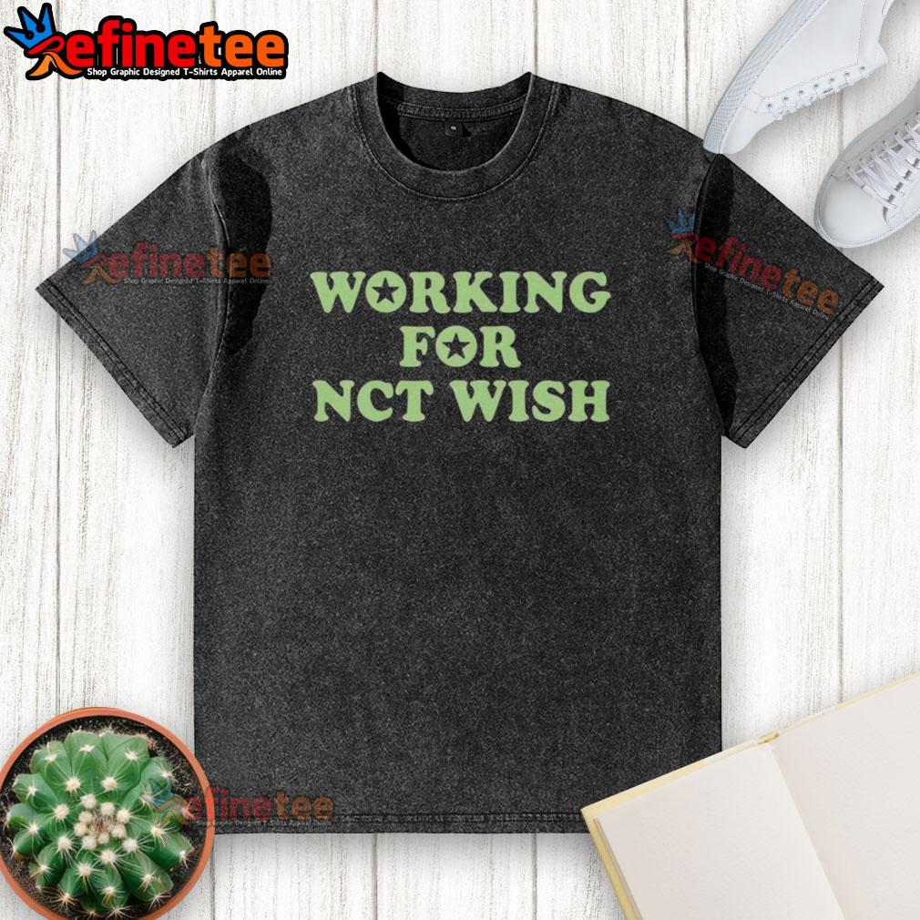 Hot Working for NCT Wish Washed T-Shirt in trendy design, perfect for fans of NCT and casual streetwear style.