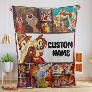 Nice Disney Cartoon Chip And Dale Family Cute Blanket Fleece Customized Blanket