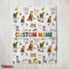 Nice Disney Animal Characters Collage Blanket Fleece Customized Blanket