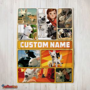 Nice Disney Bolt Cartoon Bolt And Penny Blanket Fleece Customized Blanket