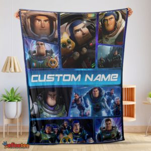 Nice Disney Buzz Lightyear Collage Fleece Customized Blanket