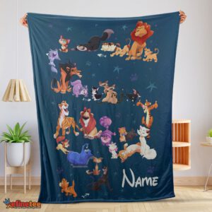 Nice Disney Cartoon All Cats Character Blanket Fleece Customized Blanket