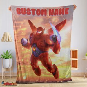 Nice Disney Cartoon Big Hero 6 Red Baymax Blanket