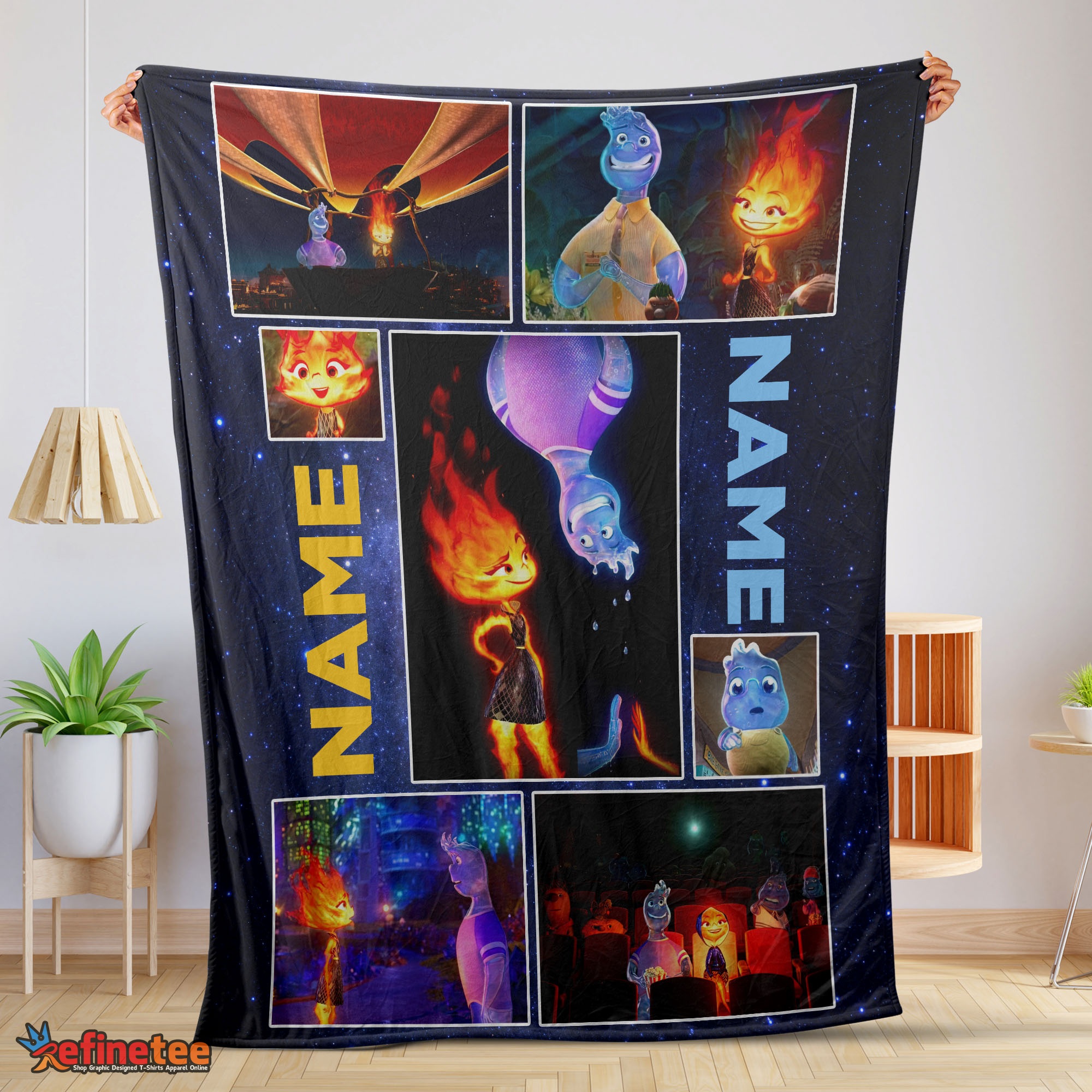 Nice Disney Cartoon Elemental Blanket Fleece Customized Blanket