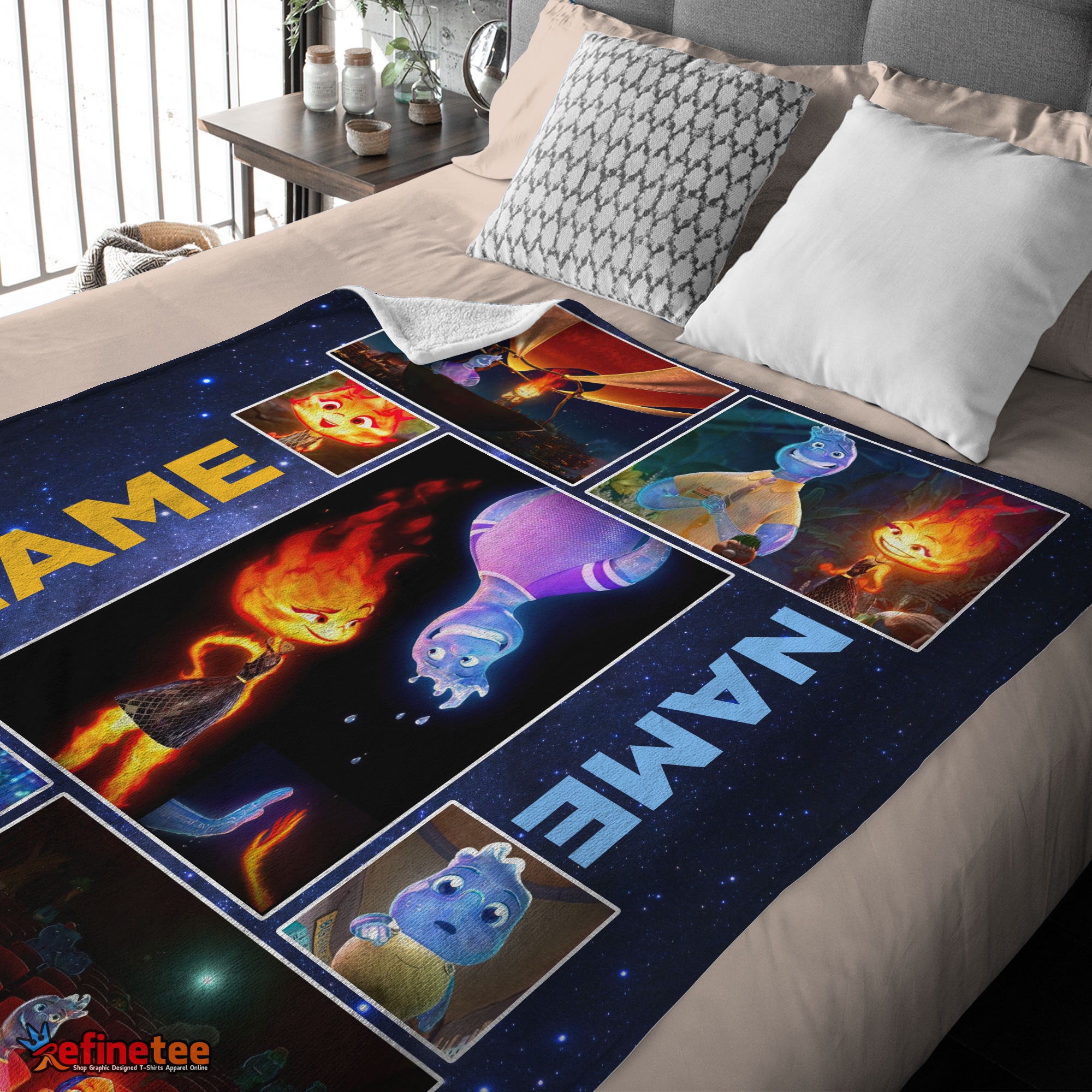 Nice Disney Cartoon Elemental Blanket Fleece Customized Blanket - Image 4