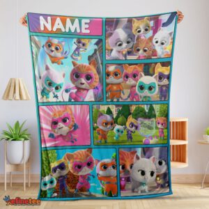 Nice Disney Cartoon SuperKitties With Friends Blanket Fleece Customized Blanket