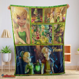 Nice Disney Cartoon Tinker Bell Cute Blanket Fleece Customized Blanket