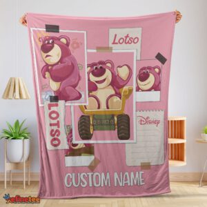 Nice Disney Cartoon Toy Story Cute Lotso Grid Photos Blanket