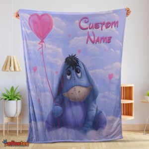 Nice Disney Cartoon Winnie The Pooh Eeyore Cute Blanket Fleece Customized Blanket