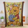 Nice Disney Cartoon Winnie The Pooh With Jars Of Honey Blanket Customize Blanket