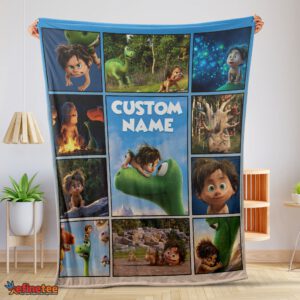 Nice Disney Pixar The Good Dinosaur Collage Poster Blanket Fleece Customized Blanket