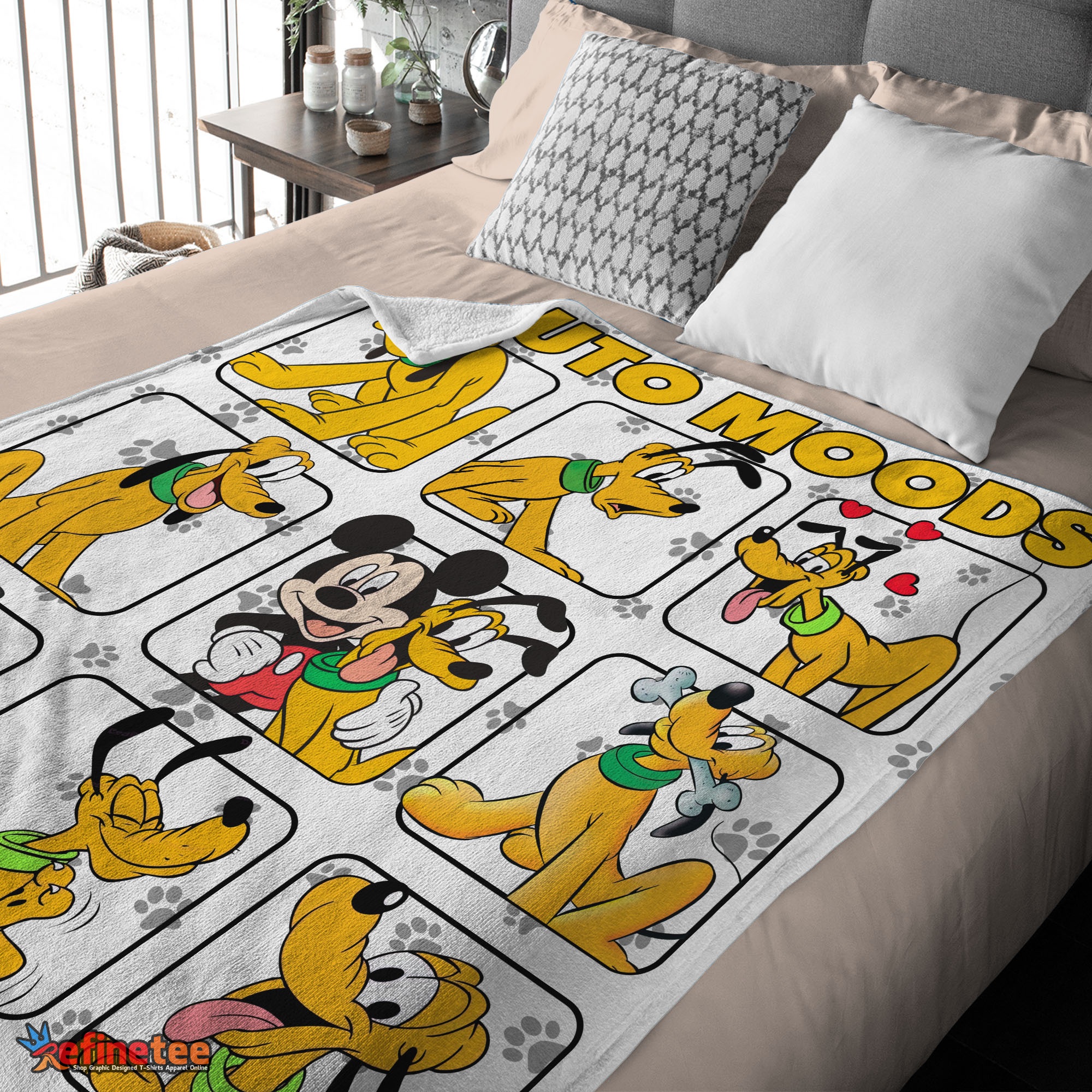 Nice Disney Pluto Dog And Friends Pluto Dog Moods Blanket Customize Blanket - Image 3