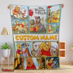 Nice Disney Winnie The Pooh With Friends Blanket Fleece Customized Blanket
