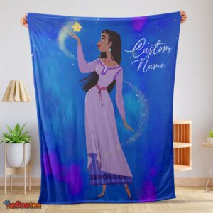 Nice Disney Wish Asha Princess Blanket Fleece Customized Blanket