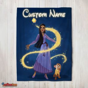 Nice Disney Wish Asha Princess Star Valentino Blanket Fleece Customized Blanket