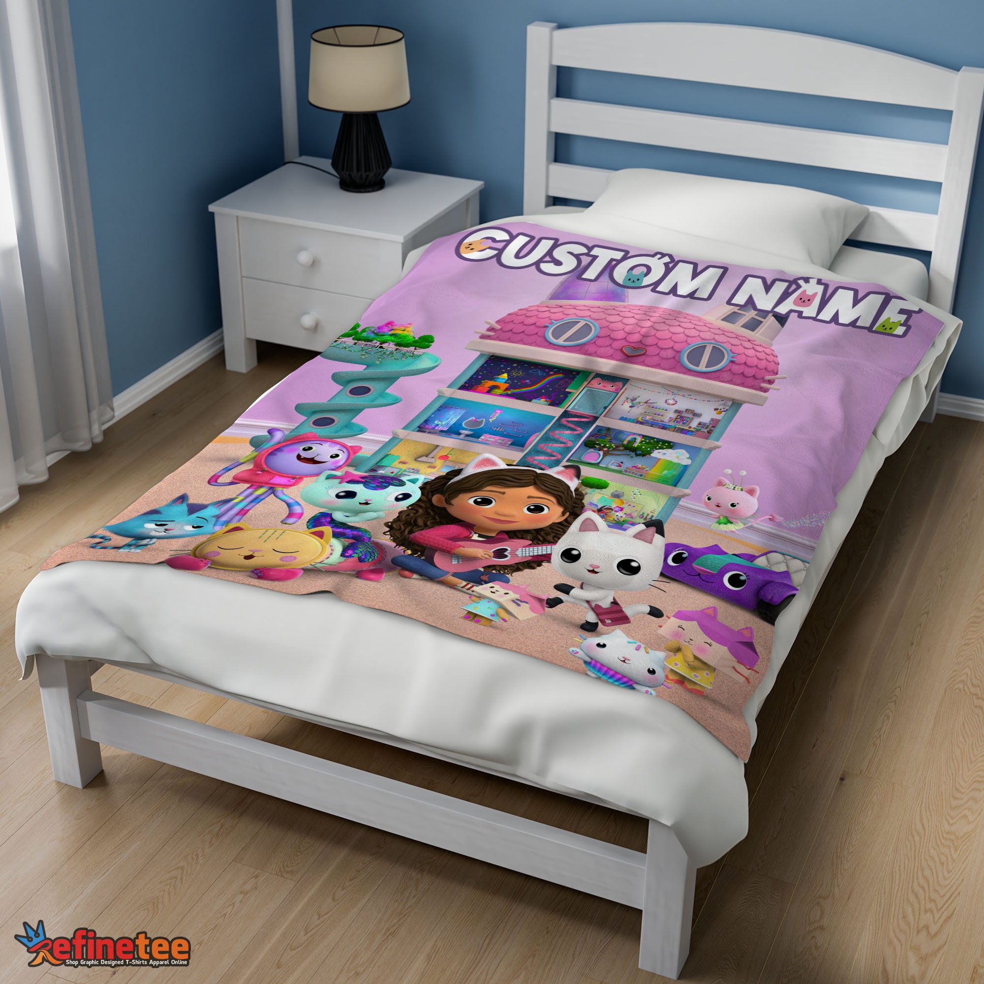 Nice Disney’s Gabby’s Dollhouse With Our Cute Girl Fleece Blanket Customize Blanket - Image 3