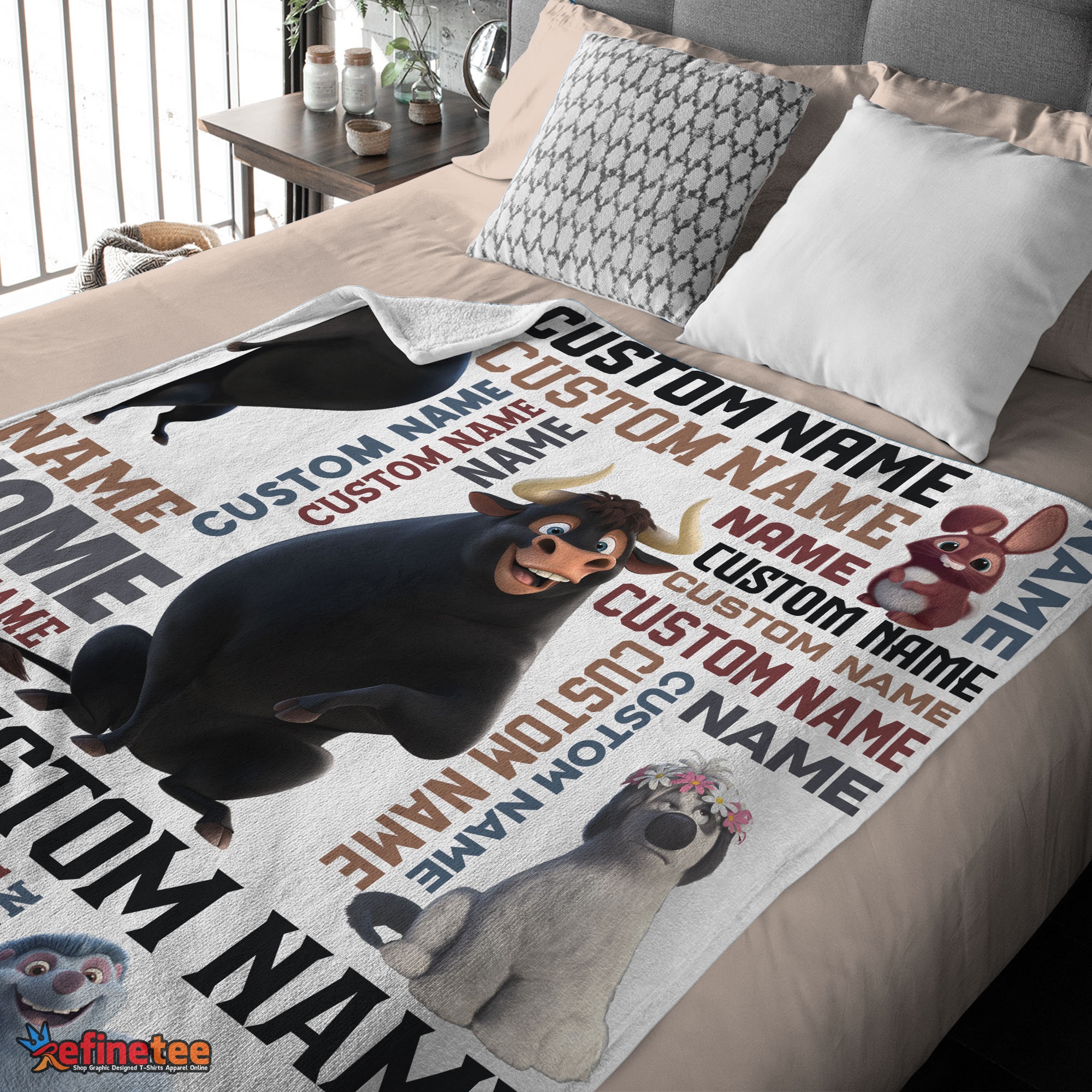 Nice Ferdinand The Bull And Friends Blanket Fleece Customized Blanket - Image 4