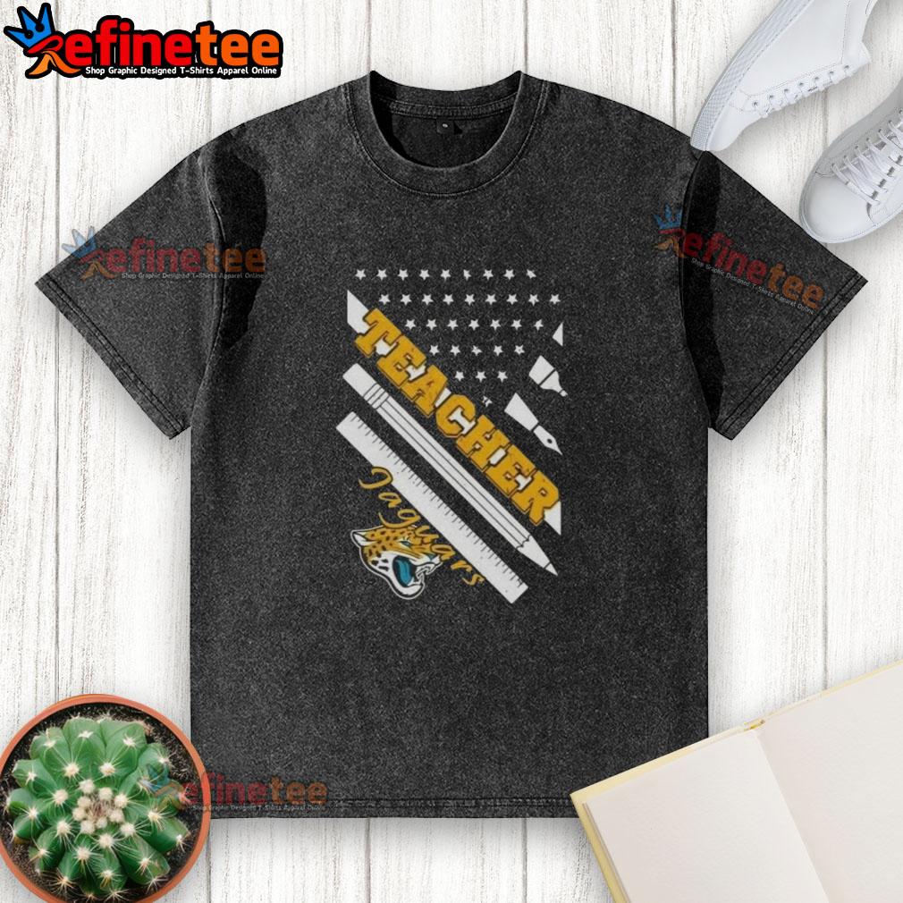 Nice-Jacksonville-Jaguars-Football-X-Teacher-American-Flag-Washed-T-Shirt